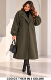 Cappotto lungo curvy TH125 Verde