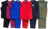 Tailleur Estivo Curvy con Gilet Doppiopetto – Look Formale e Comodo in 6 Colori – TH46