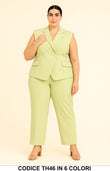 Tailleur Estivo Curvy con Gilet Doppiopetto – Look Formale e Comodo in 6 Colori – TH46