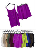 Completo Curvy TH47 in 11 Colori – Top con Bottoni + Shorts Comodi | Taglie Comode