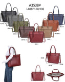 secondo teBorsa shopper a spalla in ecopelle effetto pelle con manici lunghi e tracolla regolabile in 8 colori – A3538