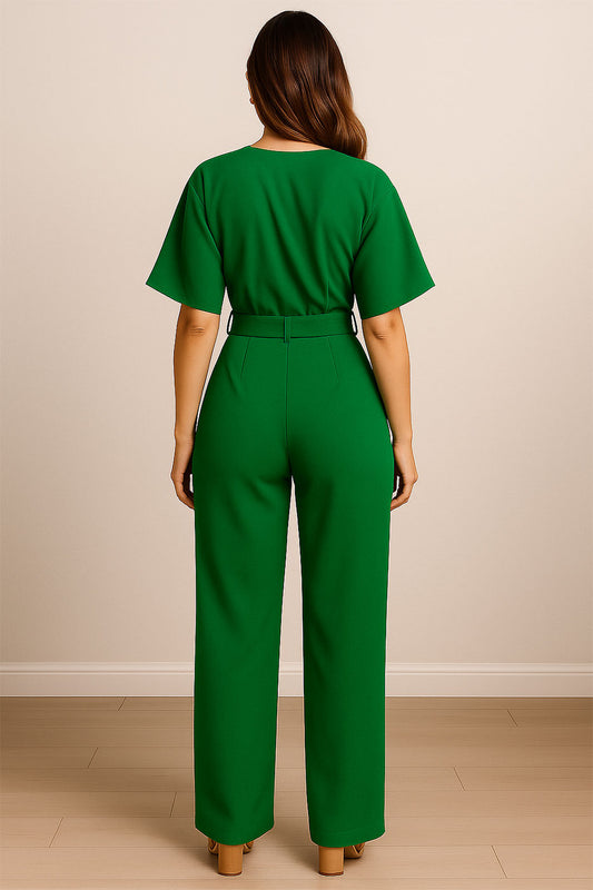 Elegante Tuta Lunga Donna con Maniche a Kimono e Cintura in Vita Jumpsuit Casual Estate in 4 Colori – 7611 - Abbigliamento donna elegante su I Love Dress