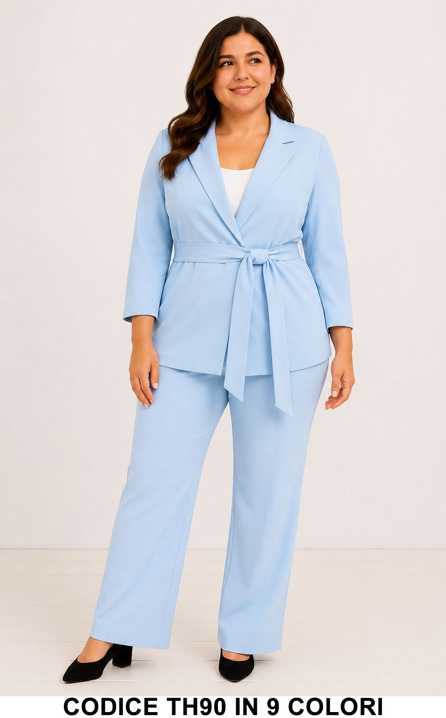 Celeste donna elegante Made in Italy