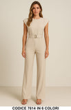 Tuta Elegante Senza Maniche con Cintura Jumpsuit Casual Cool Evento Serata Estate in 6 Colori – 7614 - Abbigliamento donna elegante su I Love Dress