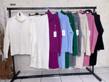 Completo Gonna Lunga e Maglia Collo Alto Casual Costine in Fucsia Coordinato Donna - 4830Out