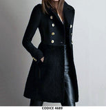 Cappotto Caldo Elegante con Bottoni Metà in Panno e Metà in Pellicciotto Fashion in 6 Colori - 4689